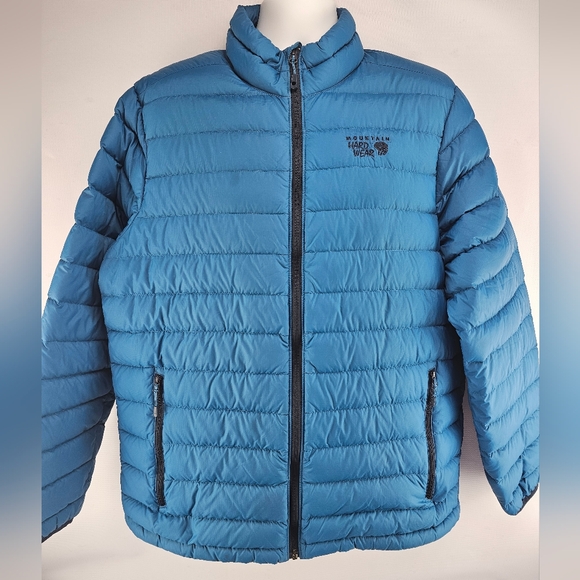 Mountain Hardwear Mens Deloro Down Jacket Teal Blue  Large - Picture 3 of 13